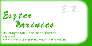 eszter marinics business card